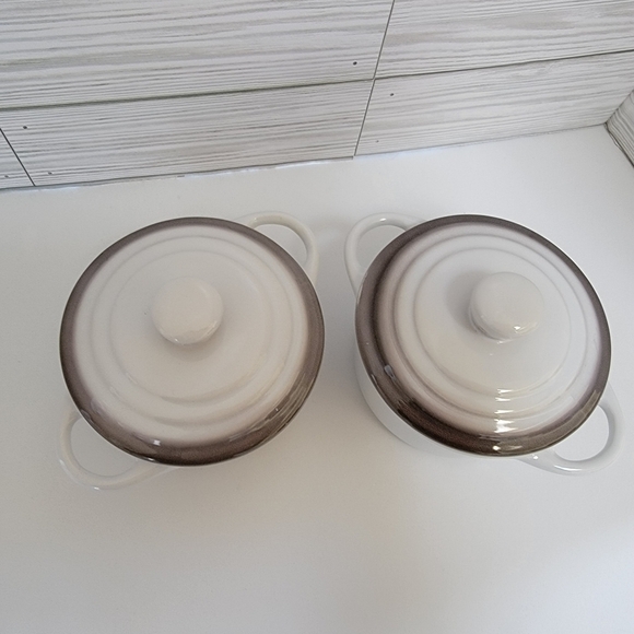 MINI Ceramic Casserole/Soup Dish Set with Lids EUC - Picture 2 of 6